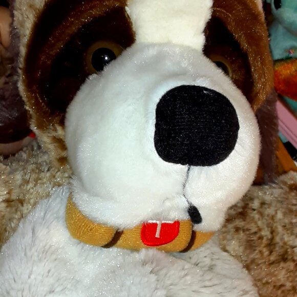 Cute soft body plush Saint Bernard brown dog body backpack Rodadou brand - Picture 3 of 9